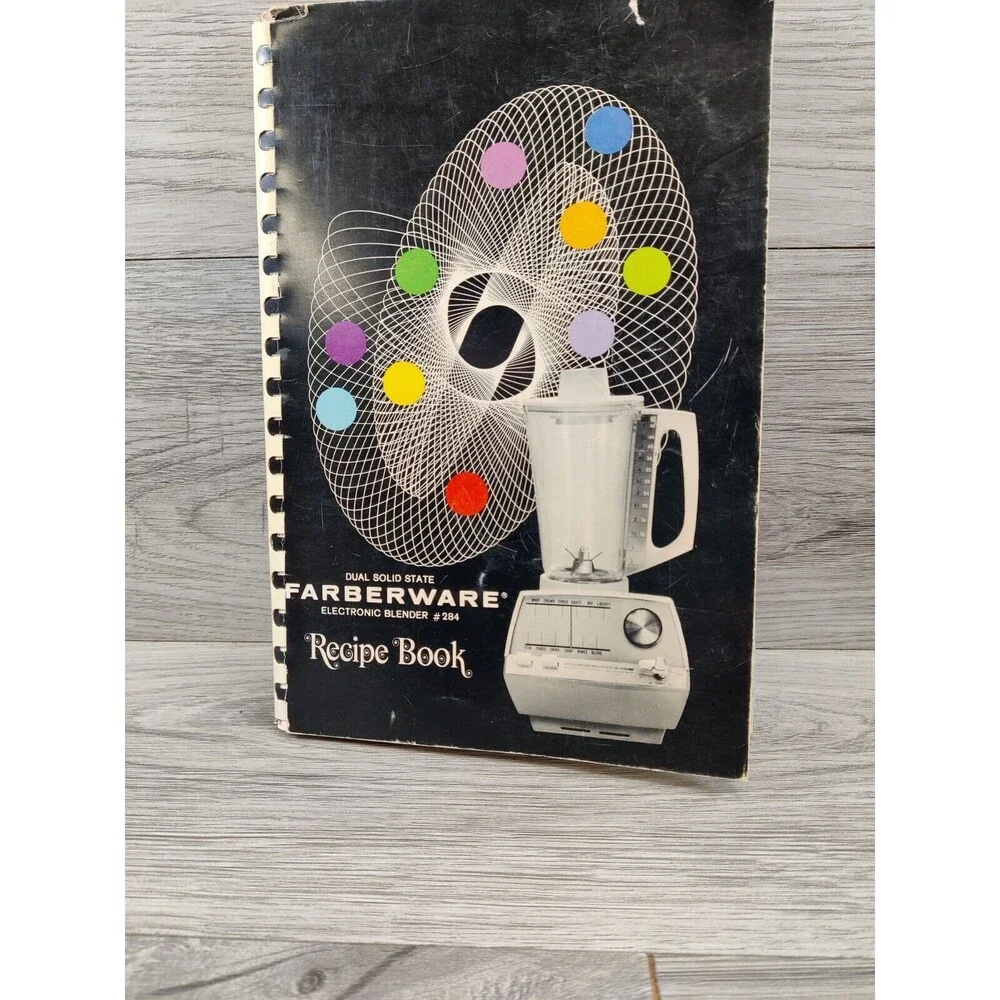 Vintage Farberware Electronic Blender #284 Manual Recipe Book-Cookbook